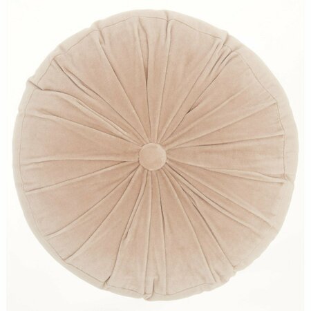 HOMEROOTS 16 x 16 in. Light Pink Tufted Round Throw Pillow 386282